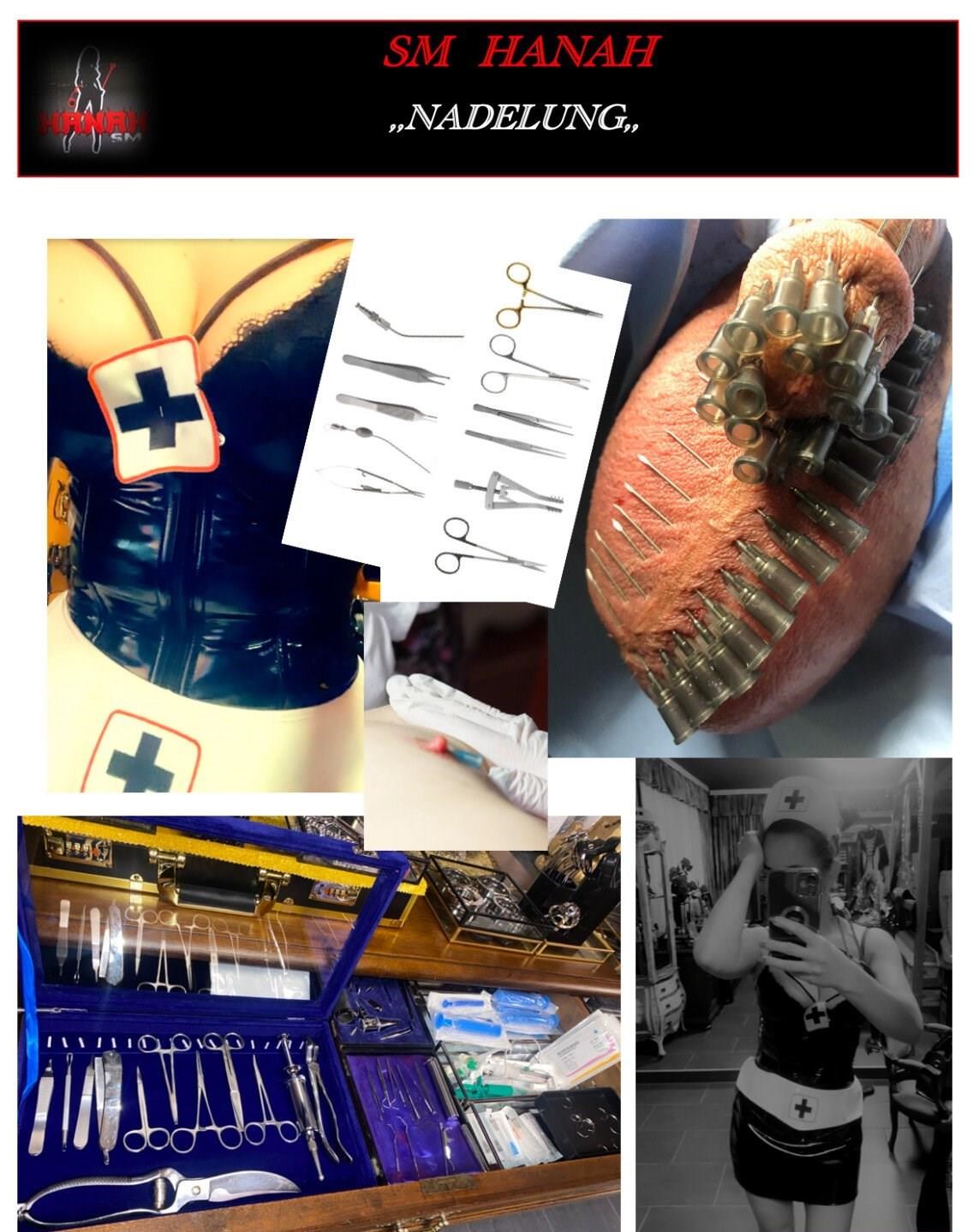 Nadeln im Kontext von Play Piercing und sensorischer Stimulation in einer BDSM Session mit Domina SM Hanah